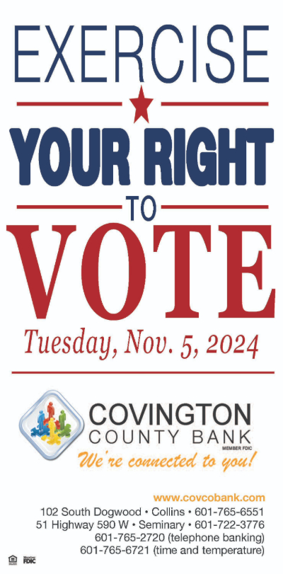 Exercise your right to vote - Tuesday, November 5th 2024